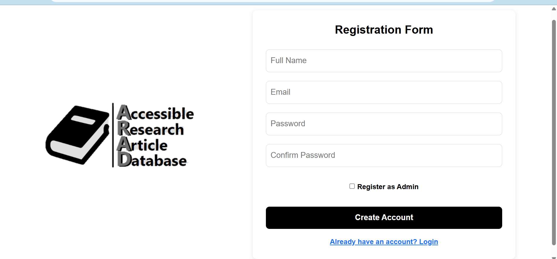 Accessible Research Article Database (ARAD)